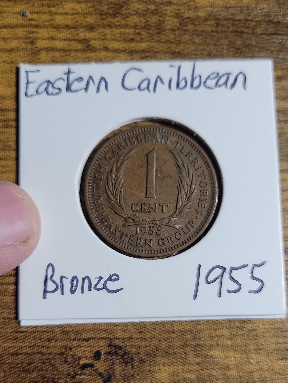 Vintage 1955 Eastern Caribbean Bronze 1 Cent Coin - Brown